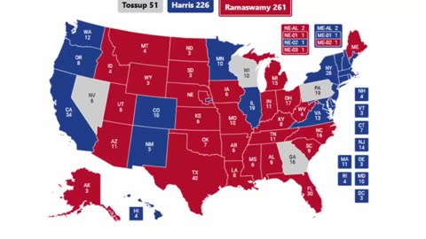 Alternate History 2024 Election Prediction - Kamala Harris vs Vivek Ramaswamy