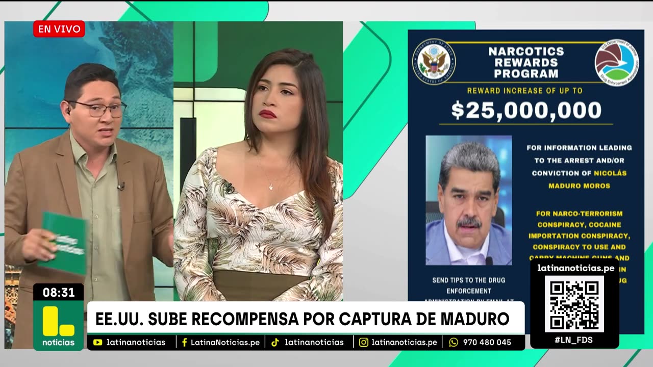 ¡25 millones de dólares por la captura de Nicolás Maduro! ¿Por qué EE.UU solicita su detención?