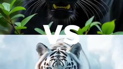 Epic Showdown-Black Panther vs White Animals #entertainment