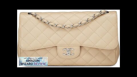 CHANEL Pre-Loved Beige Quilted Caviar New Classic Double Flap Jumbo BeigeFrom an early Review