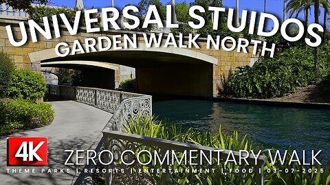 Universal Studios Orlando Florida Garden Walk North Resort Path 8k 11-05-2024