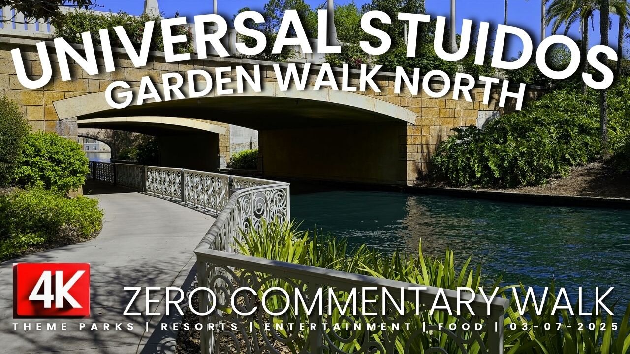 Universal Studios Orlando Florida Garden Walk North Resort Path 8k 11-05-2024