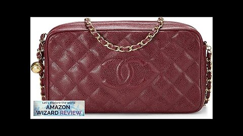 CHANEL Pre-Loved Burgundy Caviar Diamond CC Camera Bag Medium BurgundyVintage mid-90s Review