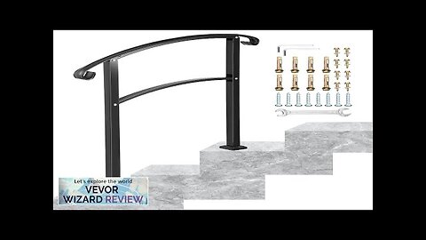 VEVOR 3-Step Transitional Handrail Fits 1 or 3 Steps Matte Stair Rail Review