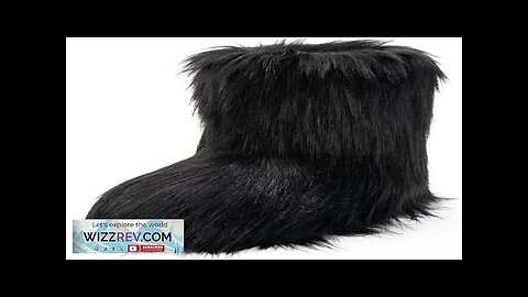 IXU Women's Faux Fur Boot Furry Fluffy Round Toe Suede Snow Winter Review