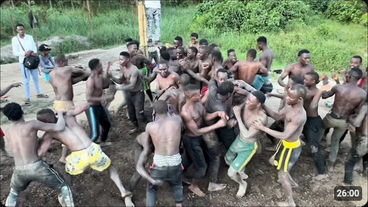 Battle Royal Africa ugandan wrestling 30 man Elimination Match. #wwe #sports #motivation softground