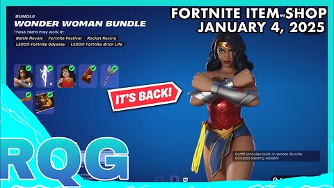 WONDER WOMAN IS BACK! FORTNITE ITEM SHOP (January 4, 2025)