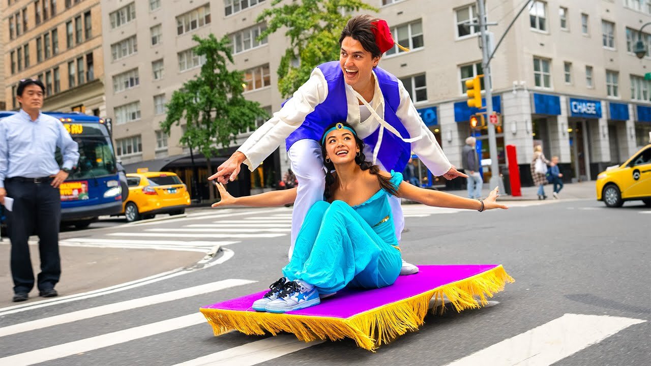 Aladdin Magic Carpet Prank in NYC!