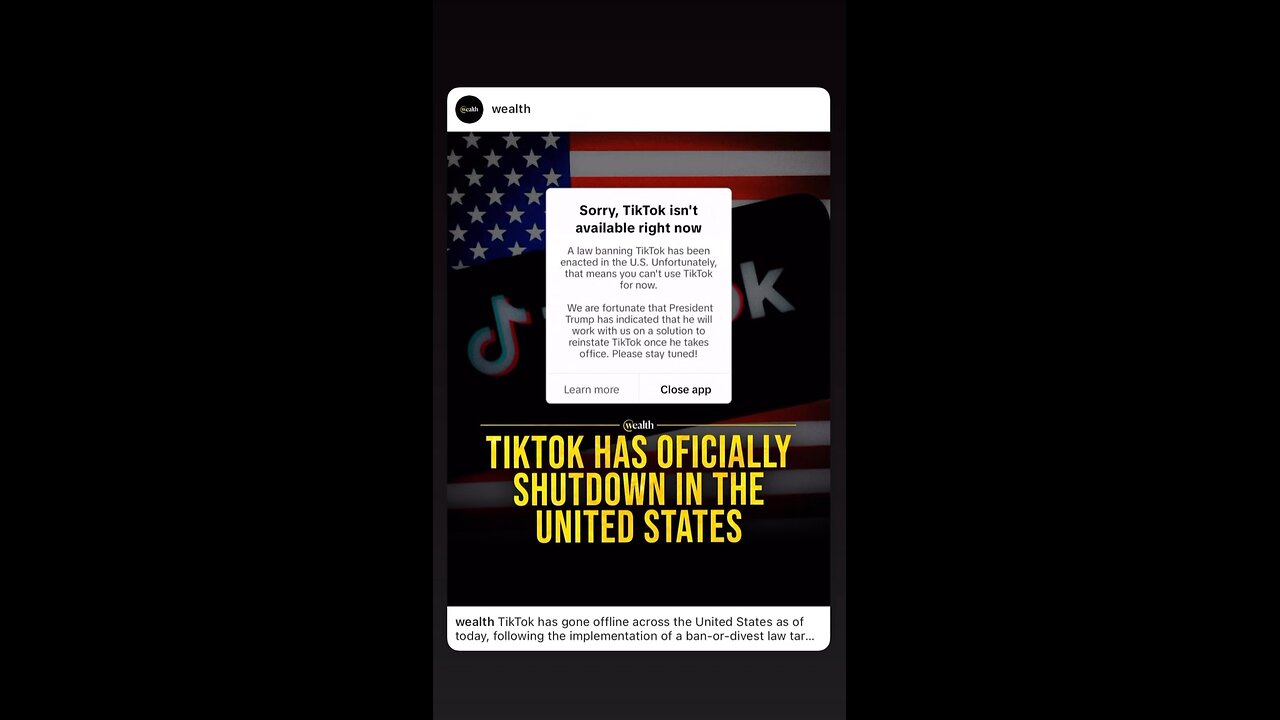 TikTok is Closed