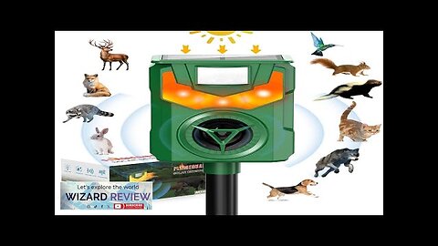 Solar Powered Ultrasonic Animal Repeller Outdoor Cat Repeller Flaming Eye Alarm Animal Review