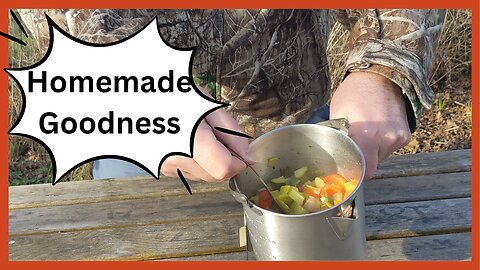 Homemade Soup Outdoors with the Trangia