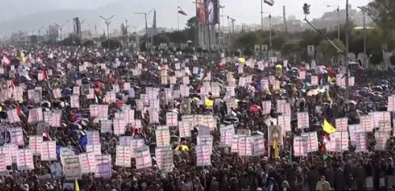 Thousands protest in Yemen against Israel and the US over Gaza attacks