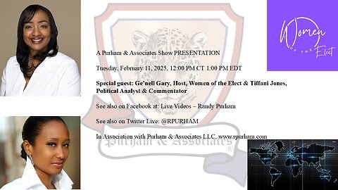 Special guests: Ge’nell Gary, Host of Women of the Elect & Tiffani Jones, Political Analyst