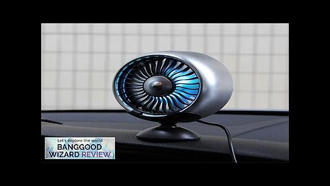 5V USB Car Fan 3 Speed Adjustment Air Cooling Colorful Light 360° Review