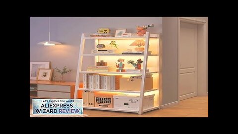 Living Room Open Bookcase Multi-Layer Kitchen Organizer Storage Bedroom Display Rack Floor Review