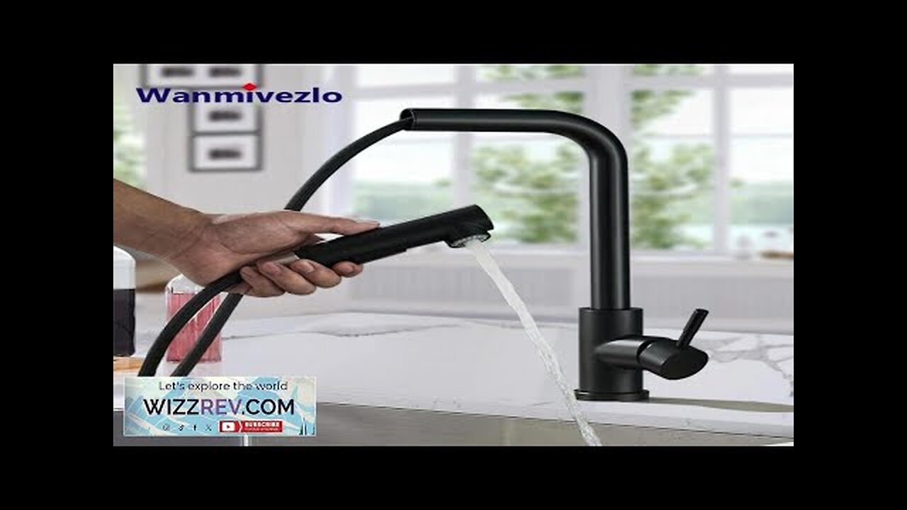 Black 360° Rotation Stream Sprayer Nozzle Stainless Steel Kitchen Sink Hot Cold Review