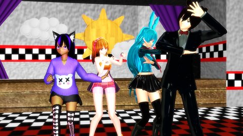 MMD Bad End Night [OC Moon and FNAF]!