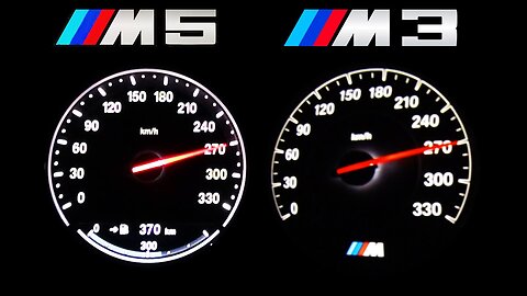 BMW M5 vs BMW M3 F80 Acceleration 0-270 Autobahn Onboard V8 Sound