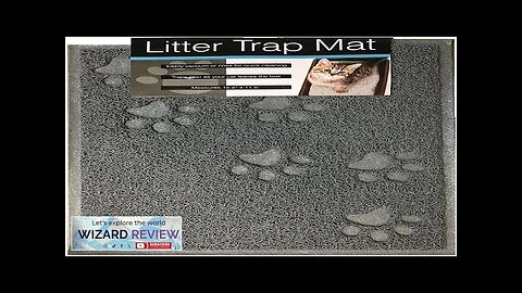 Quality Gray Cat Litter Trap Mat Non-Slip Backing Dirt Catcher Soft on Review