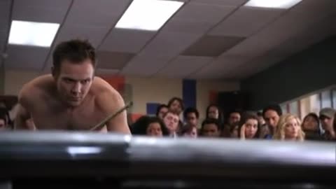 Jeff chooses Pool over clothes Community Joel McHale, Gillian Jacobs, Alison Brie