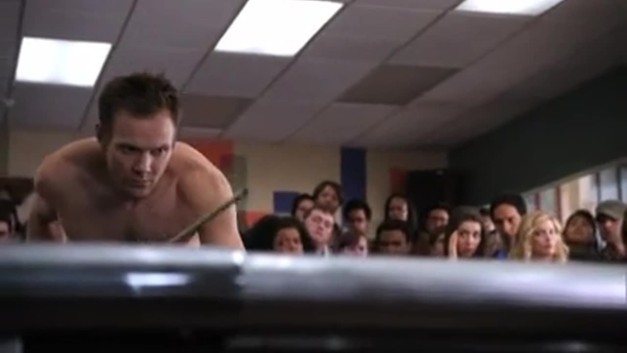 Jeff chooses Pool over clothes Community Joel McHale, Gillian Jacobs, Alison Brie