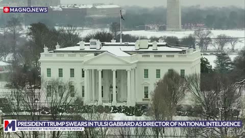 President Trump swears in Tulsi Gabbard at The White House as Director of National Intelligence