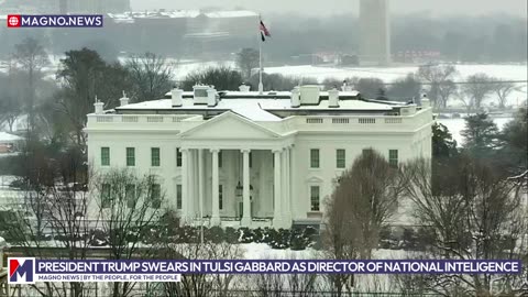 President Trump swears in Tulsi Gabbard at The White House as Director of National Intelligence