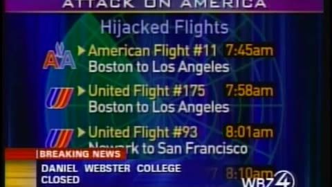 911 UPN CBS News Coverage WSBK Boston September 11, 2001 445 to 500 pm