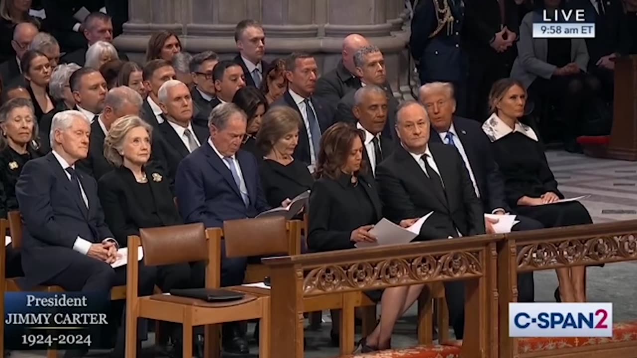 Trump and Obama share intimate conversation at Carter's funeral