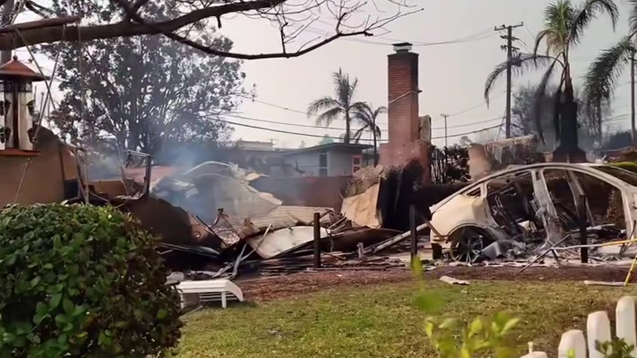 Wildfire drone footage