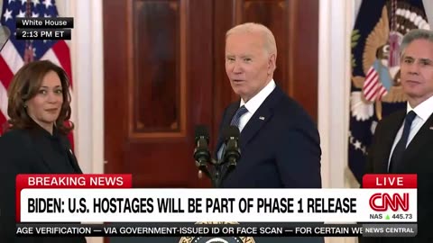 Biden Snaps at Reporter Asking If Trump Deserves Credit For Ceasefire, Hostage Release