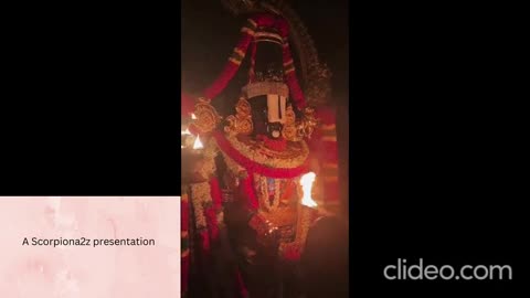 Lord of the seven hills aarti being performed.