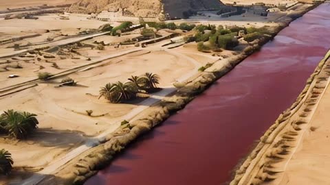 Blood in the Nile: Egypt’s First Plague #exodus #aiart #plaguesofegypt