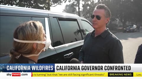 Governour Newsom zu besorgter Mutter Feuer LA