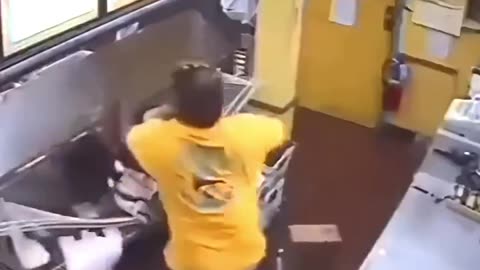 Customer Causes a Stir by Jumping on the Counter and Getting Served!