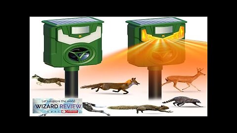 Solar Ultrasonic Animal Repeller with Motion Sensor to Repel Wild Animals by Review