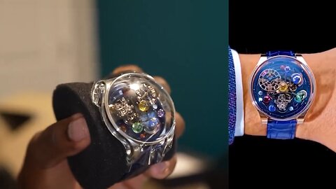 Kai Cenat shows off his new $400,000 Jacob & Co. Astronomia Solar watch.