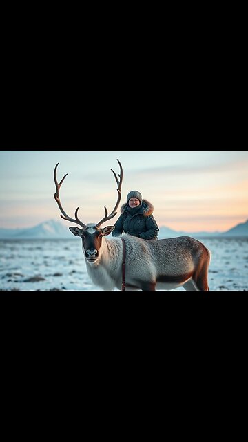 Beautiful Arctic reindeer