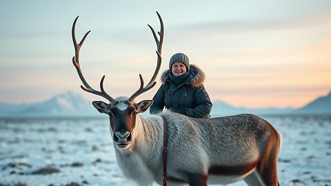 Beautiful Arctic reindeer