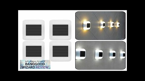 4pcs LED Outdoor Wall Light Solar Waterproof Led Garden Light Outdoor Lighting Review