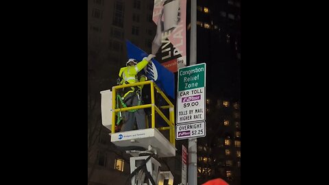 MTA Holds A Ceremony To Unveil Congestion Pricing Signs Hours Before Charging Drivers To Enter NYC