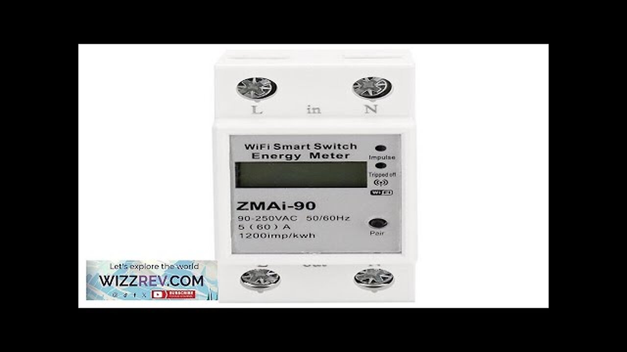 ZMAI-90 220V/110V AC 50Hz/60hz Tuya APP Single Phase Din Rail WIFI Smart Review