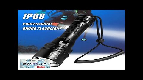 High Power Diving Flashlight IP68 Highest Waterproof Rating Professional Diving Light Review