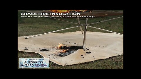 Barbecue Pad Fire Blanket Camping Fireproof Cloth Fire Pit Mat Picnic BBQ Review