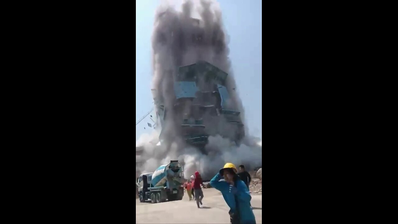 Under construction skyrise in Bangkok collapses during 7.7 magnitude earthquake today