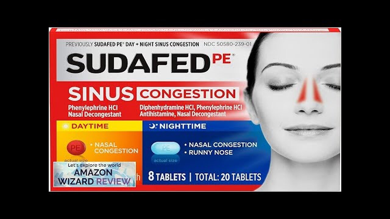 Sudafed PE Day and Night Sinus Pressure & Congestion Tablets 20 Review