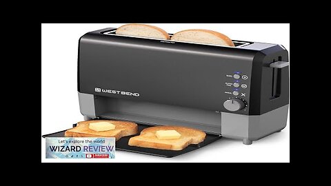 West Bend 77224 Toaster 2 Slice QuikServe Wide Slot Slide Through Review