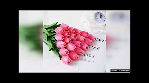 10PCS Artificial Flower Real Touch Tulip Scrapbooking Vase for Home Decor Wedding Review