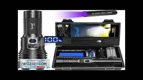 Goreit Flashlights LED High Lumens Rechargeable 990000 Lumens XHM77.2 Super Bright Flash Review