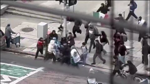 Traitors & Invaders & anti Ice thugs assaulting people in LA